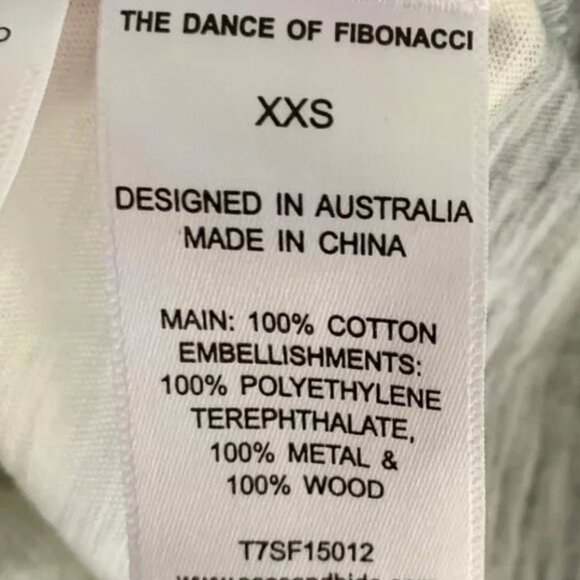 Sass & Bide The Dance Of Fibonacci XXS Embellished Tunic Top White Cotton Blend - Picture 6 of 14